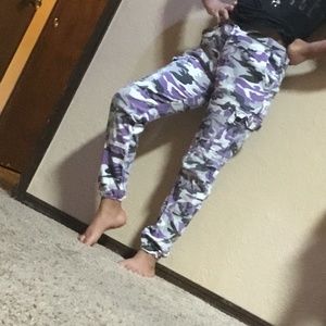 Colored camouflage jeans